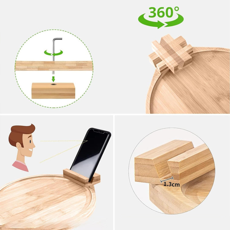 sofa arm swivel tray