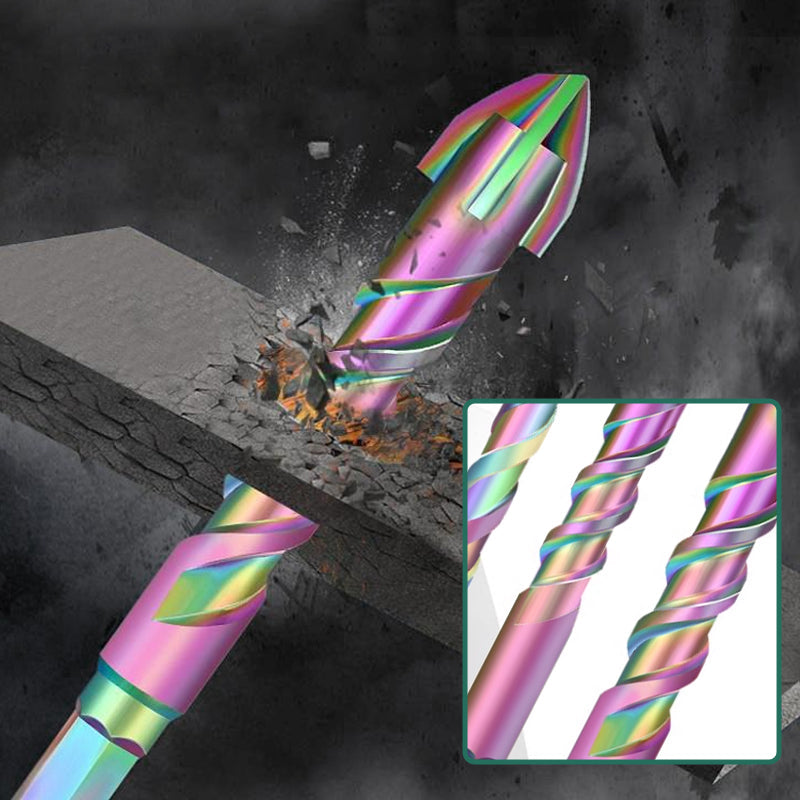 4pcs Titanium Coated Spiral Four-blade Eccentric Drill Bits