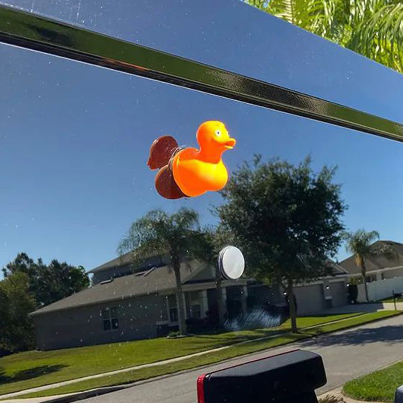 Middle Finger Spraying Duck Car Accessory