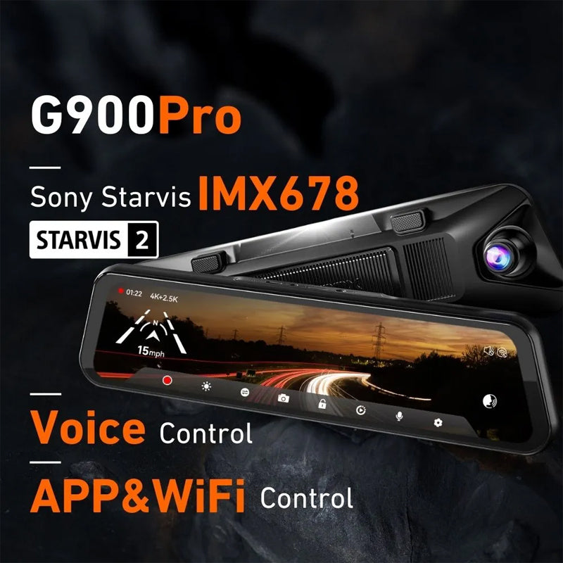 Streaming media rearview mirror