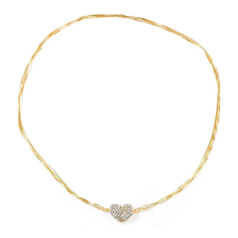 Diamond-Set Magnetic Heart Pendant