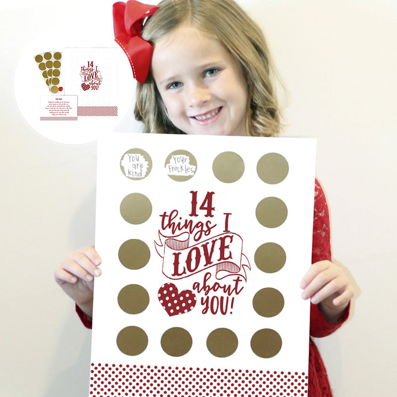 Valentine's Scratch Off Advent "14 things I love about you!"