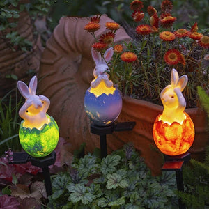 Easter Broken Shell Rabbit Lawn Light