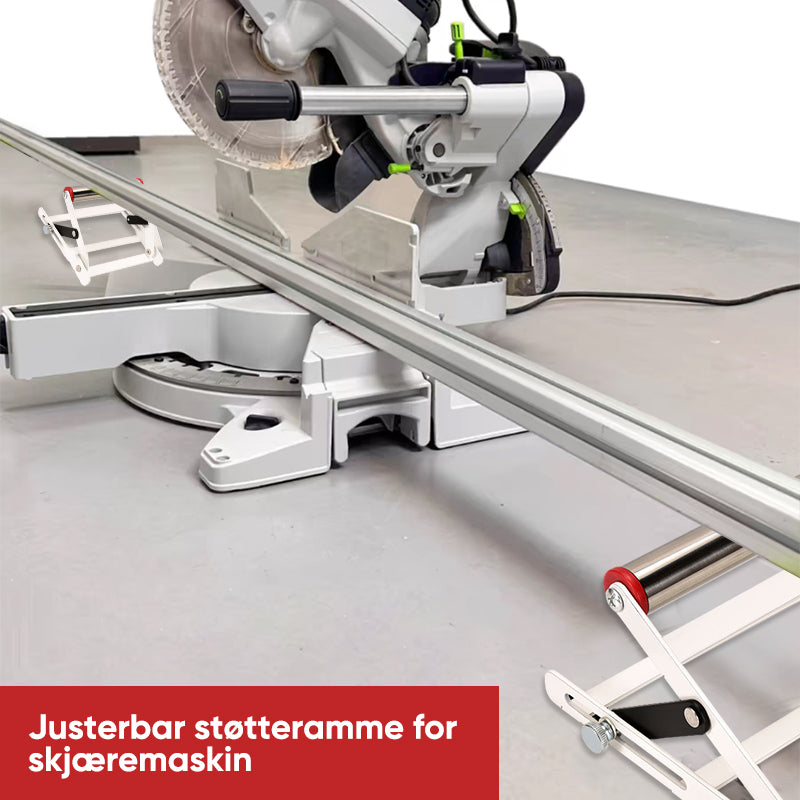 Justerbar kjæremaskin støtterramme