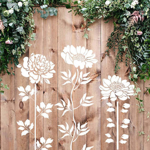 Garden Fence Large Flower Stencils