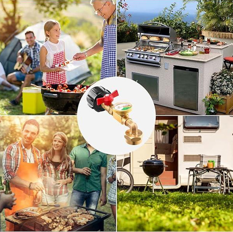 Top-Rated Propane Refill Elbow Adapter with Tank Gauge