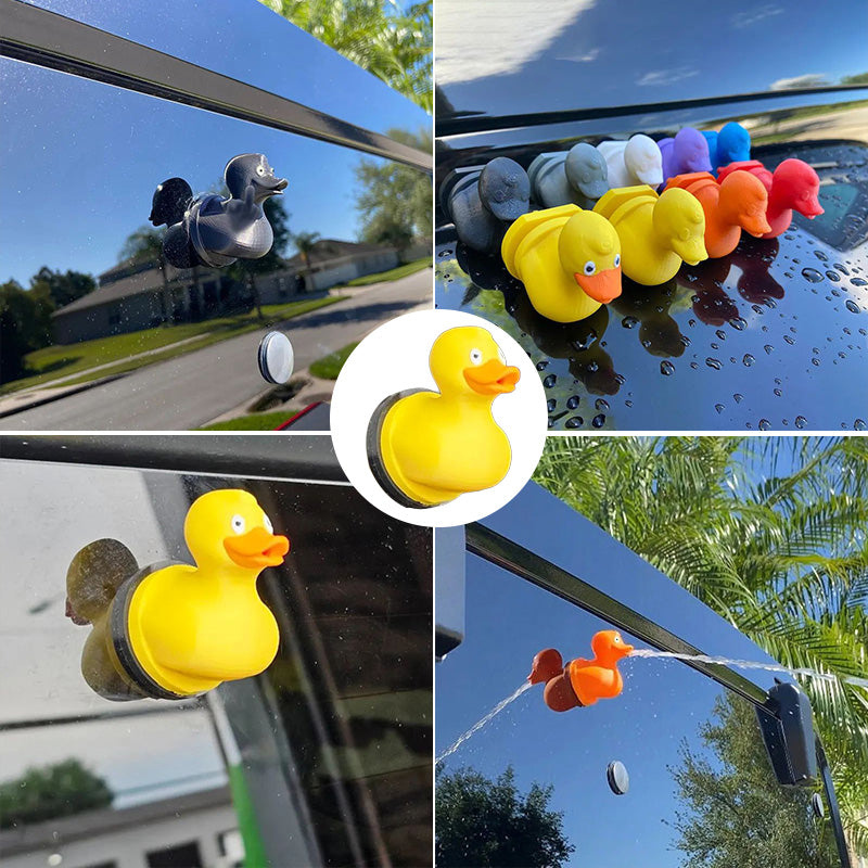 Middle Finger Spraying Duck Car Accessory