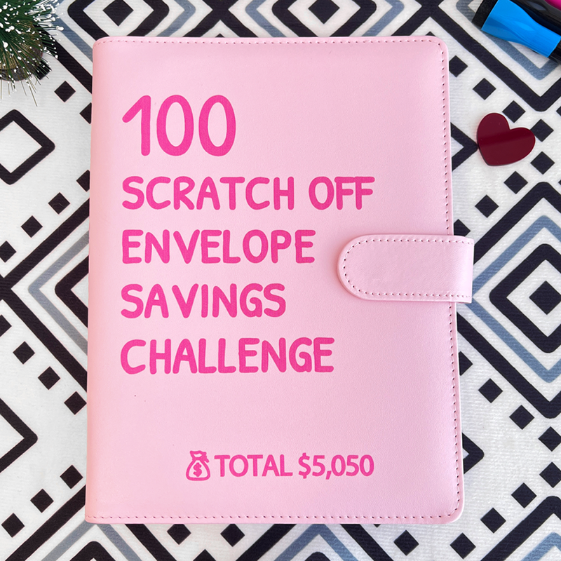 Scratch Off 100 Envelope Challenge Binder