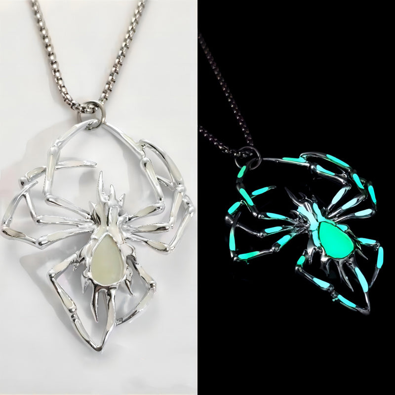Glow-in-the-Dark 3D Spider Necklace