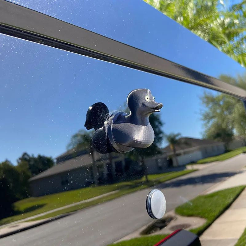 Middle Finger Spraying Duck Car Accessory