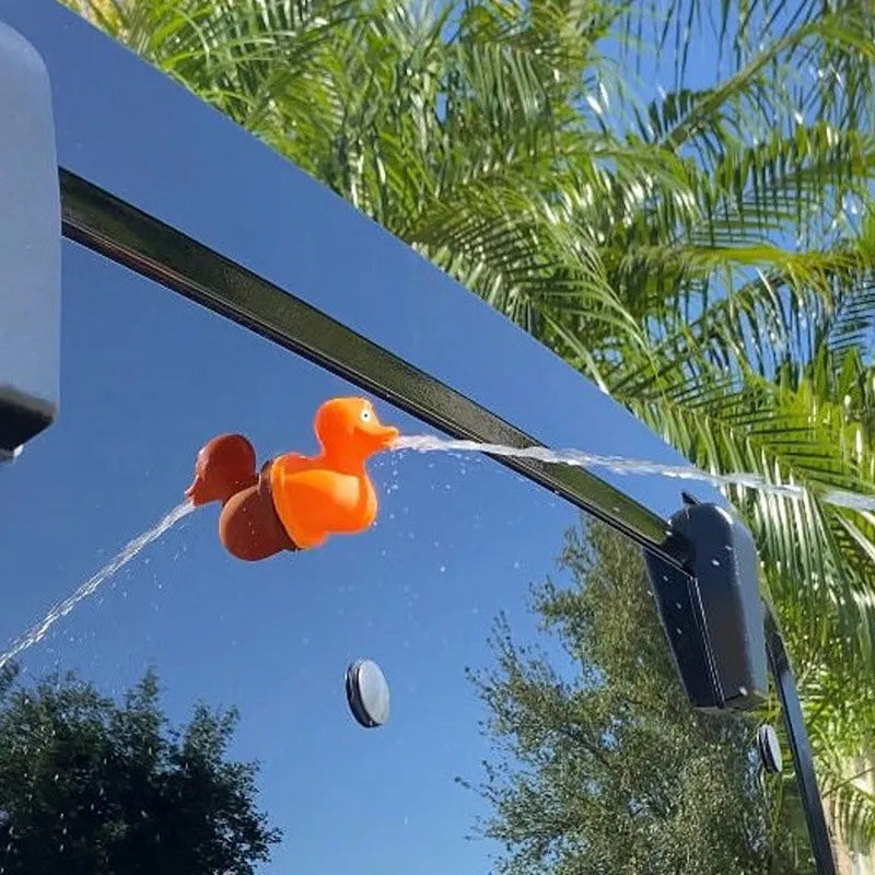 Middle Finger Spraying Duck Car Accessory