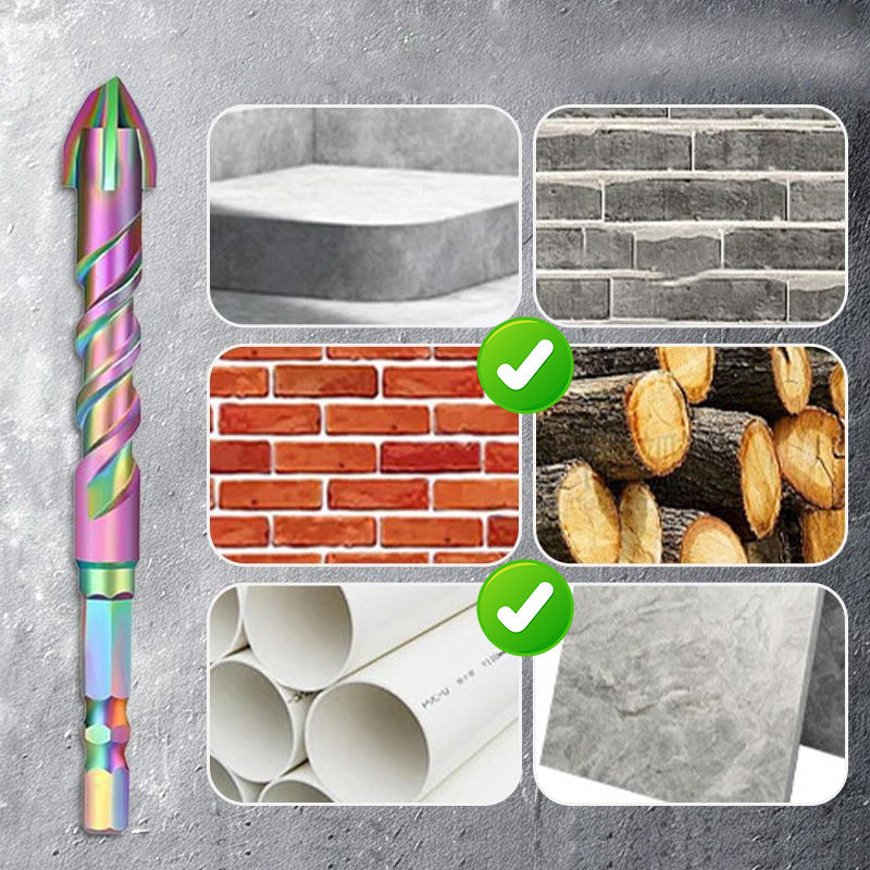 4pcs Titanium Coated Spiral Four-blade Eccentric Drill Bits