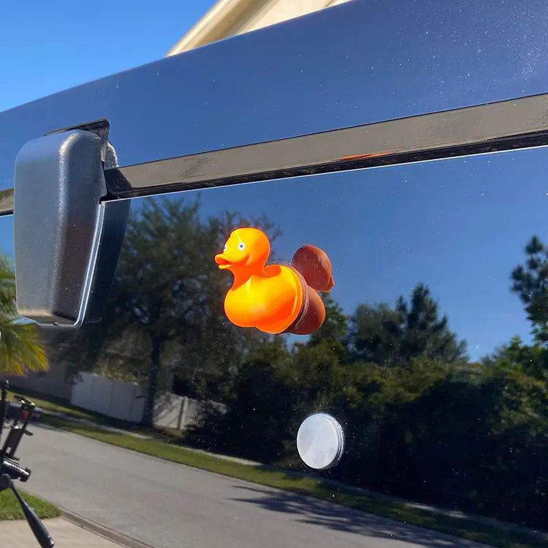 Middle Finger Spraying Duck Car Accessory