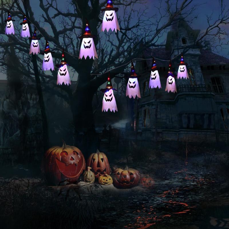 Halloween Blue Wizard Light String 5 Lamps