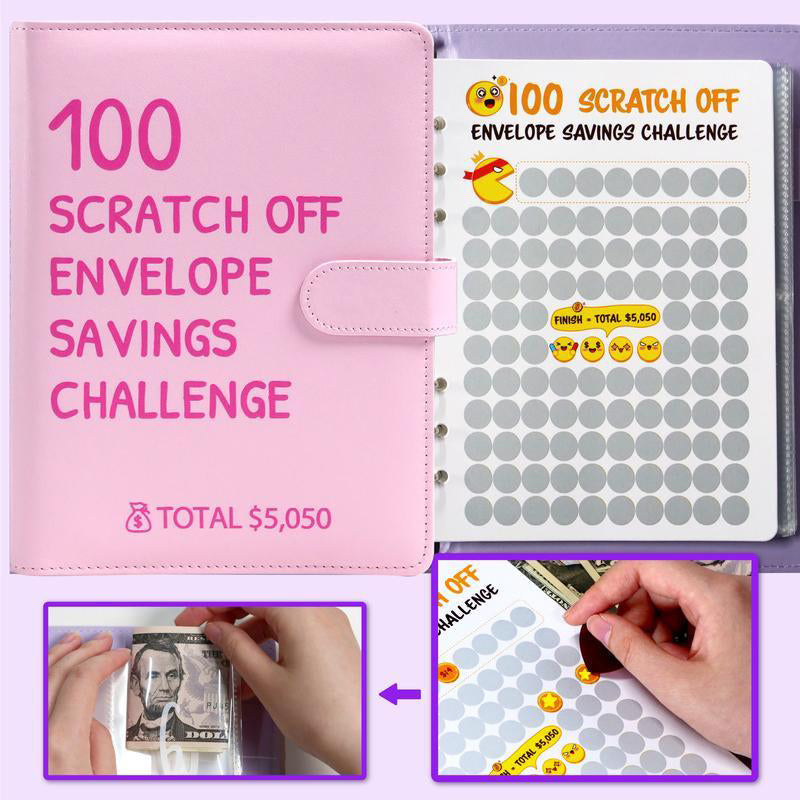 Scratch Off 100 Envelope Challenge Binder