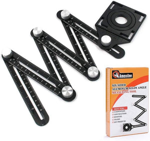 Amenitee Six-Sided Aluminum Alloy Angle Measuring Tool
