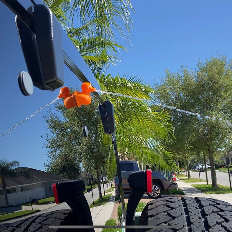 Middle Finger Spraying Duck Car Accessory