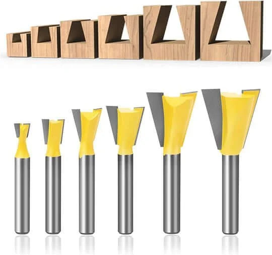 6PCS DOVETAIL ROUTER BIT SET