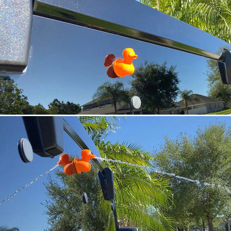 Middle Finger Spraying Duck Car Accessory