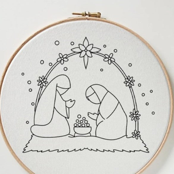 Nativity Scene Embroidery Kit