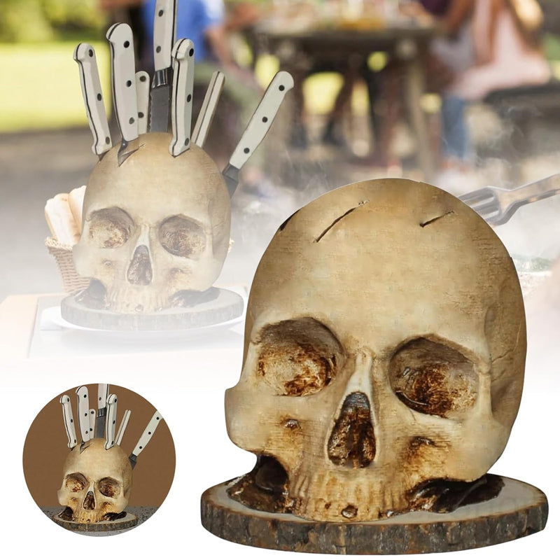 Gothic Skull Knife Holder