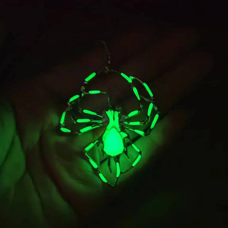 Glow-in-the-Dark 3D Spider Necklace