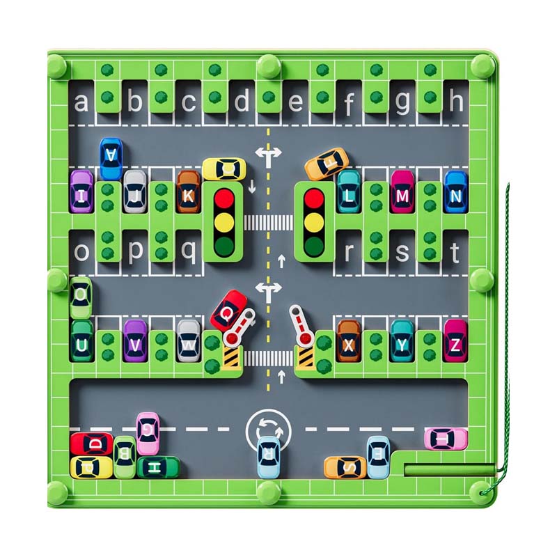 Magnetic Alphabet Car Park Toy